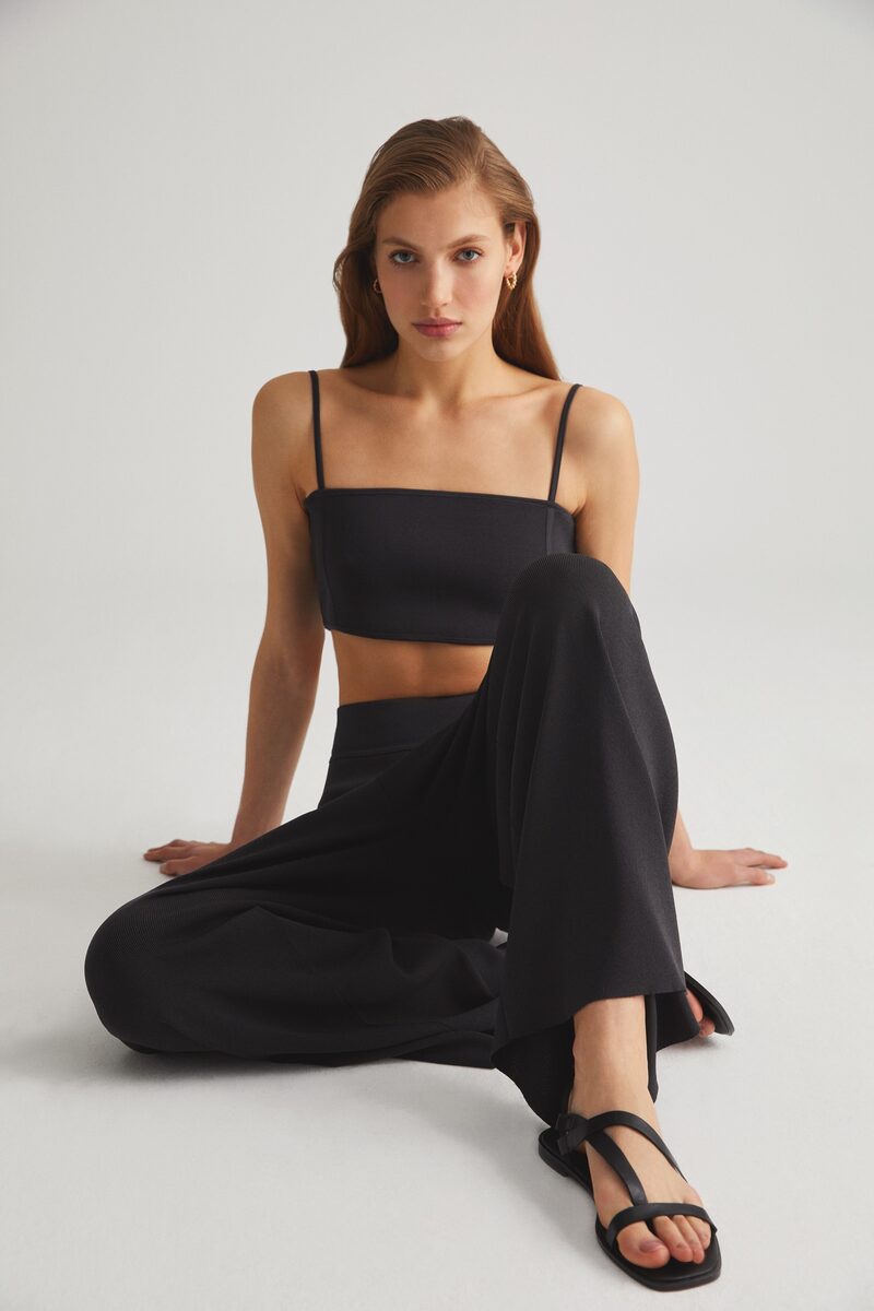 Smoke Grey Crop Top