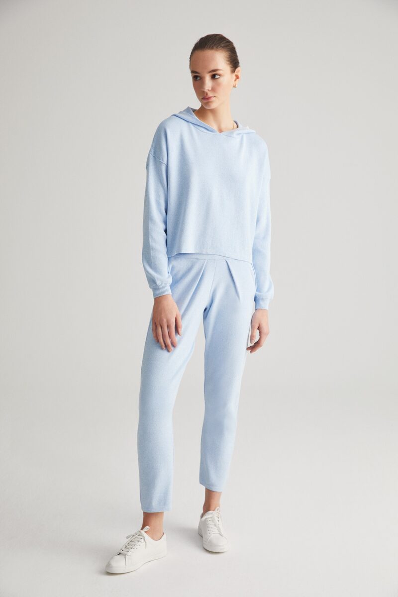 Baby Blue Cotton Joggers