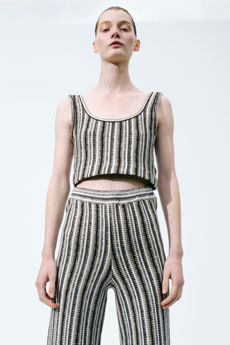 Juniper Striped Wool Crop Top