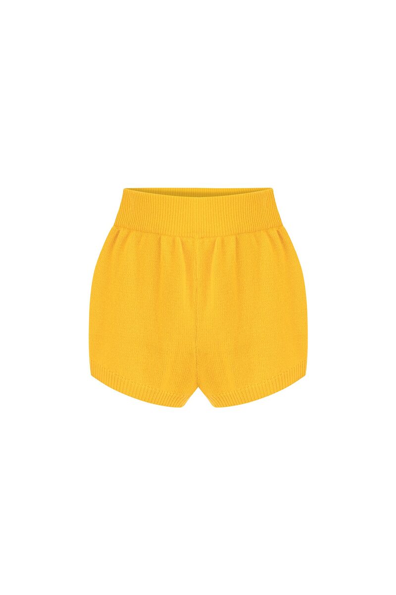 Willow Honey Yellow Cashmere Shorts