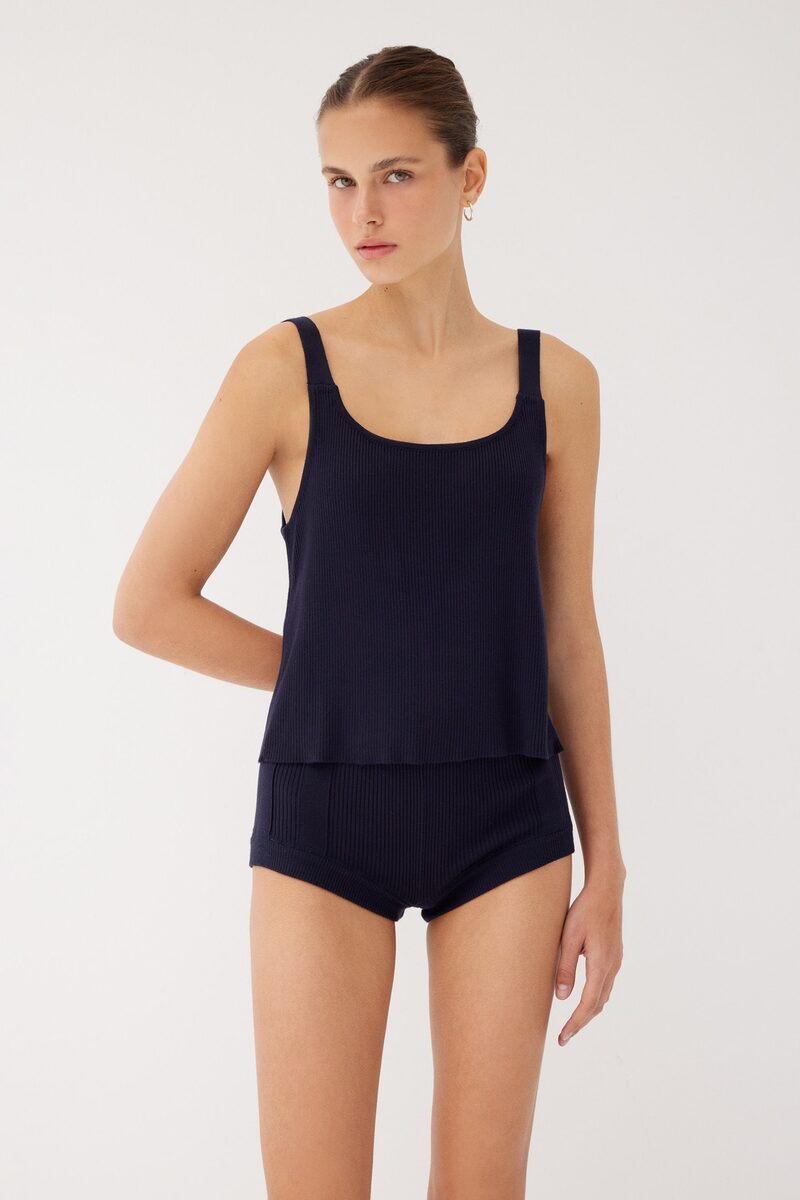 Navy Mini Shorts