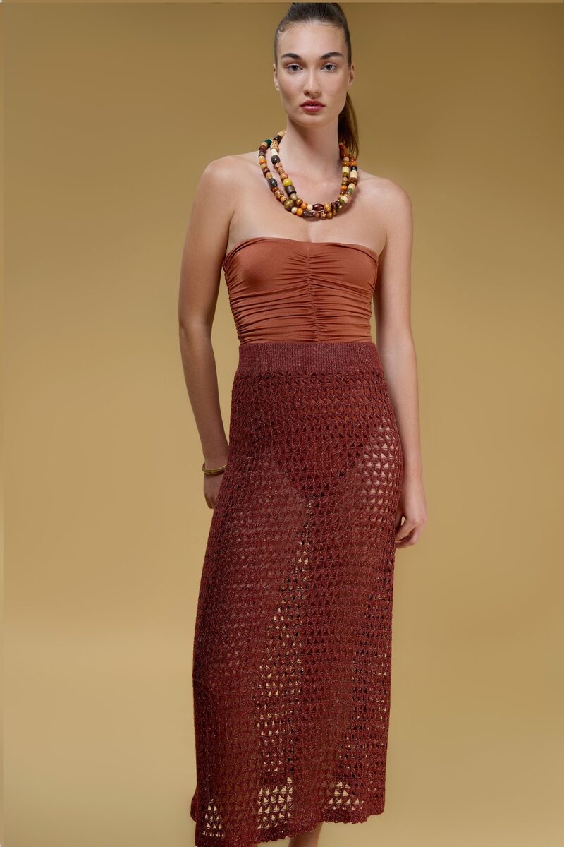 Maya Knitted Mesh Skirt