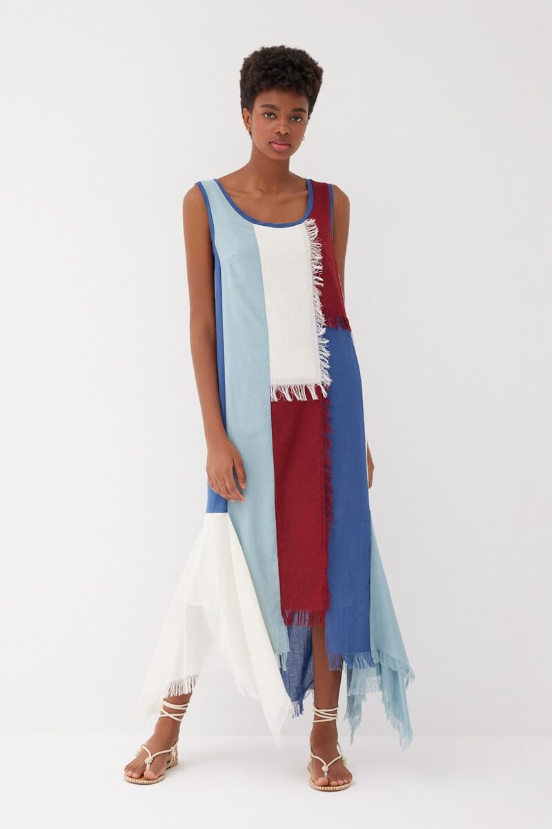 Nova Cotton Patchwork Dress